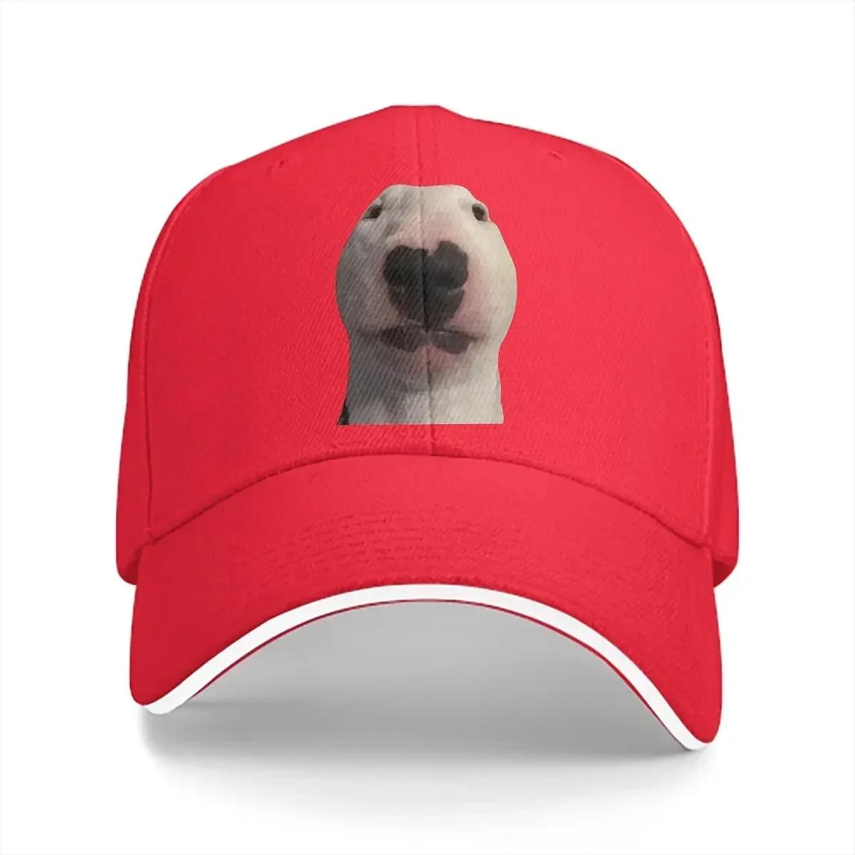 

Pure Color Dad Hats Staring Forward Dog Unisexs Hat Sun Visor Baseball Caps Meme Peaked Cap Adjustable