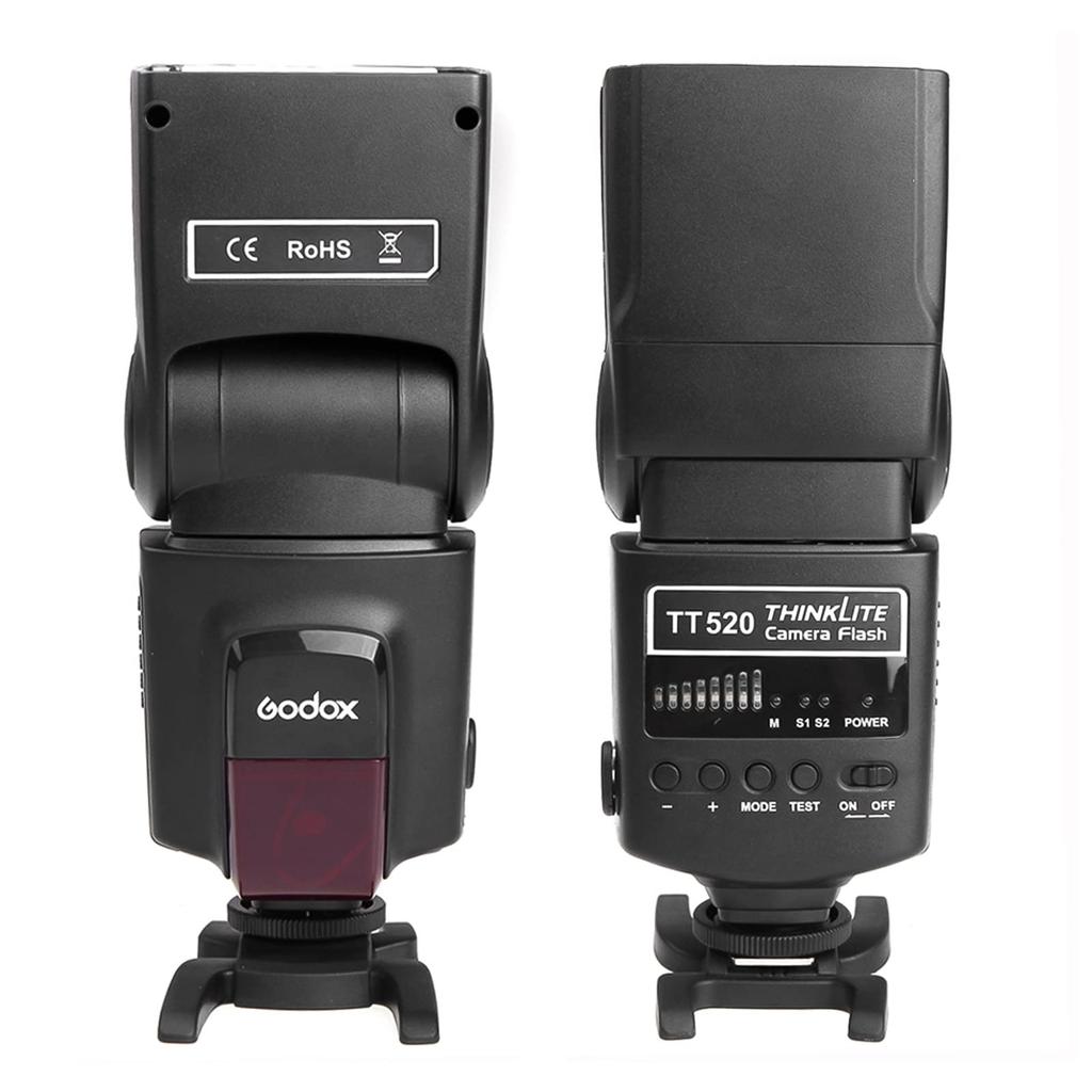 Godox TT520 Flash Speedlite for Cameras and SLR Cameras with Trigger Guide Number Mode Compatible with AT-16 Transmitter, 33, S1/S2 Support, 2.4G