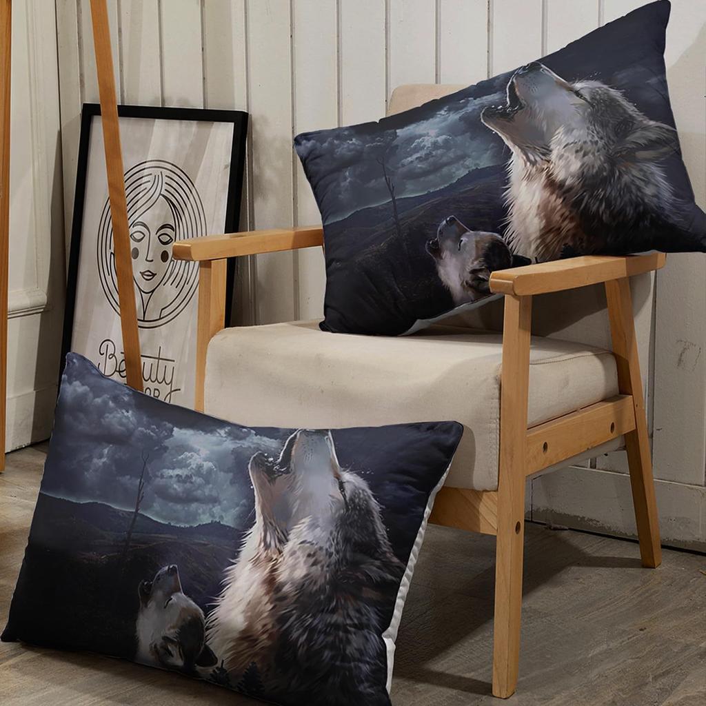 Purple Starry Night Galaxy Sheet Three-Piece Digital Printing Couple Outdoor Wolf Sheet Bedding