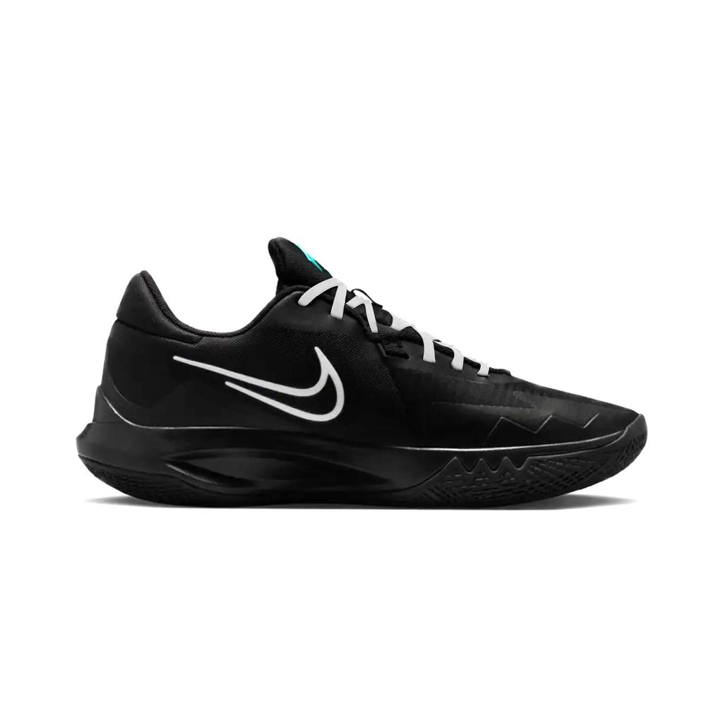 Nike Precision 6 Abrasion Resistant Slip Resistant Low top Basketball Shoes Men's Black White I07605-040 (Team1392-)