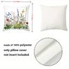Colorful Floral Printed Square Throw Pillow Cushions Polyester Pillowcase, Sofa Decorative Cushion Cov Headboard Pillow