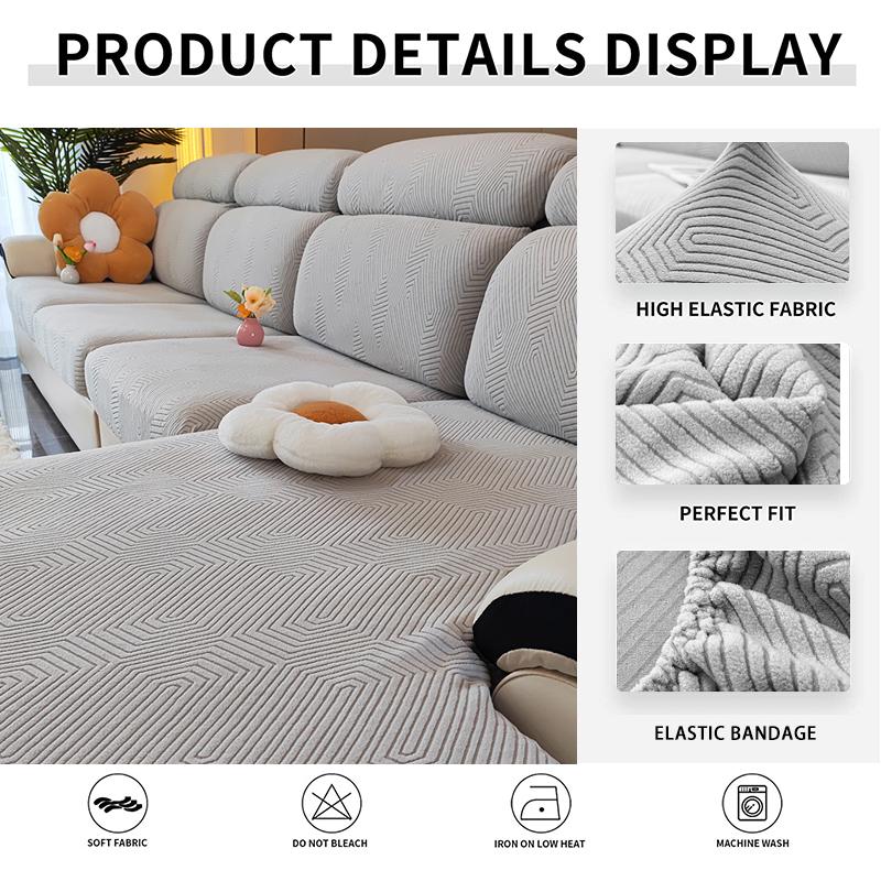 Sofa Seat Cushion Coverastic Thick L-Shape Corner Armchair Sofa Cover Slipcover Furniture Protector For Living Room