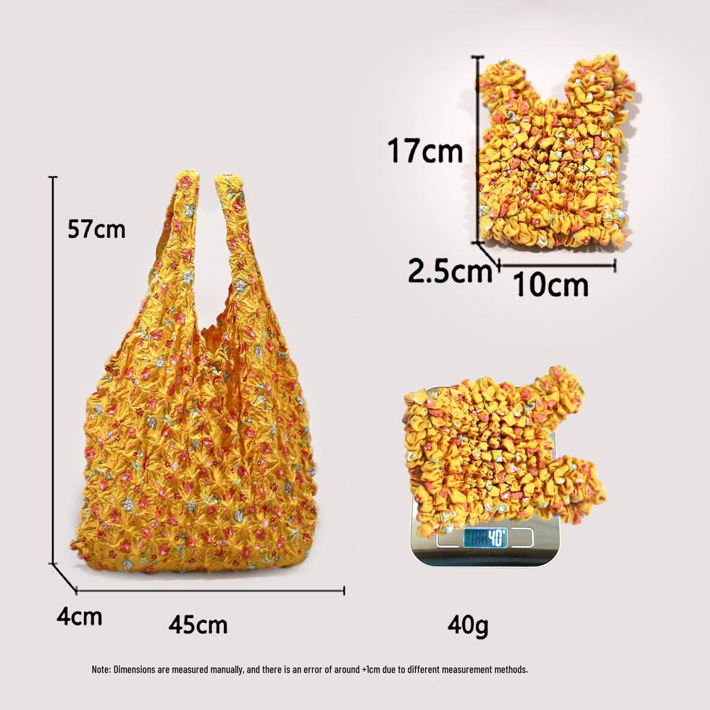 Bolso de Mano Plegable Erizo Flor Transfronterizo: Bolsa Mágica Telescópica Plegable de Piña Miura