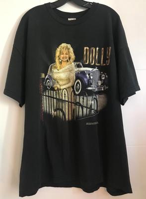 T-shirt officiel vintage Dolly Parton Dollywood 1998 avec Rolls Royce S-5XL