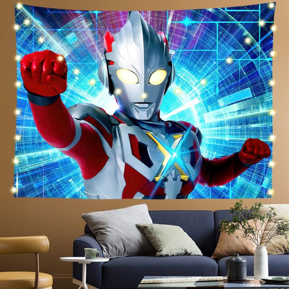 Ultraman Cartoon Wall Hanging for Children's Room Decoration Background Cloth