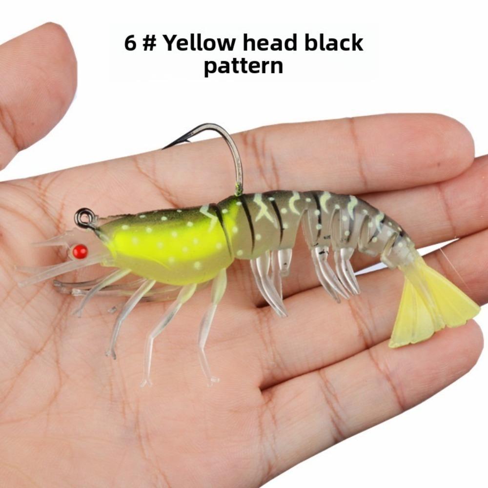 10.5cm12g Lifelike Artificial Shrimp Lure Soft Flat Claw/classic Luminescent Fishing Lure Biomimetic Luminous Design
