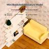 1/12 Miniature Dollhouse Bookshelf White Shelf Rack 1:12 Scale Doll House Furniture Bookcase Living Room Scene Decor Diy Craft