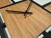 Triple wall clock 58cm black wooden