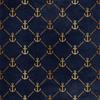 Royal Velvet Fabric Polyester For Sewing - Motif Golden Anchors