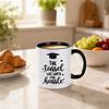 Large Capacity Coffee Cup Graduation Theme Water Cup with Ergonomic Handle Comfortable to