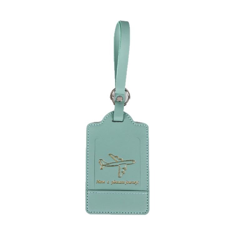 PU Leather Flip-Style Luggage Tag: Anti-Lost Suitcase ID for Checked & Carry-on Bags