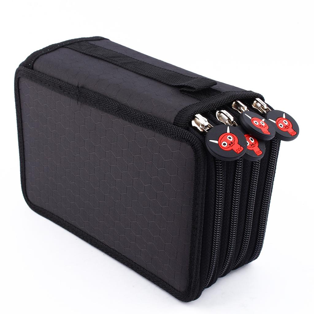 72 Inserting Super Large Capacity Multilayer Pencil Pen Bag Pouch Cosmetic Case Black
