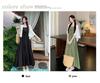 Plus Size Women's Chinese Style Waist-Cinching Camisole Dress & Fairy Cardigan Set