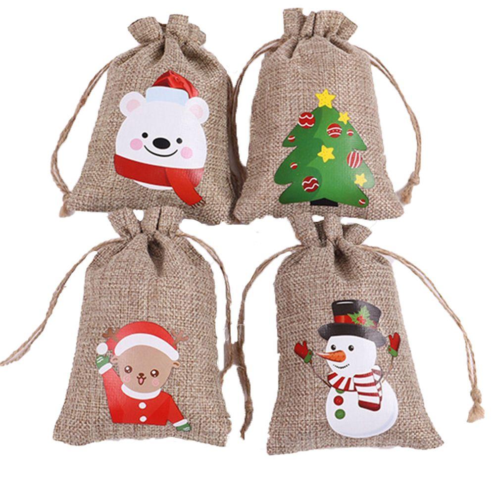 Party Wedding Drawstring Pouch Candy Bags Storage Bags Christmas Ornament Christmas Decorations