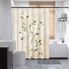 1Pc Serene Garden Shower Curtain, Lush Greenery, Lily Pads, And Sunlight Through Bamboo, Tranquil Nature Design