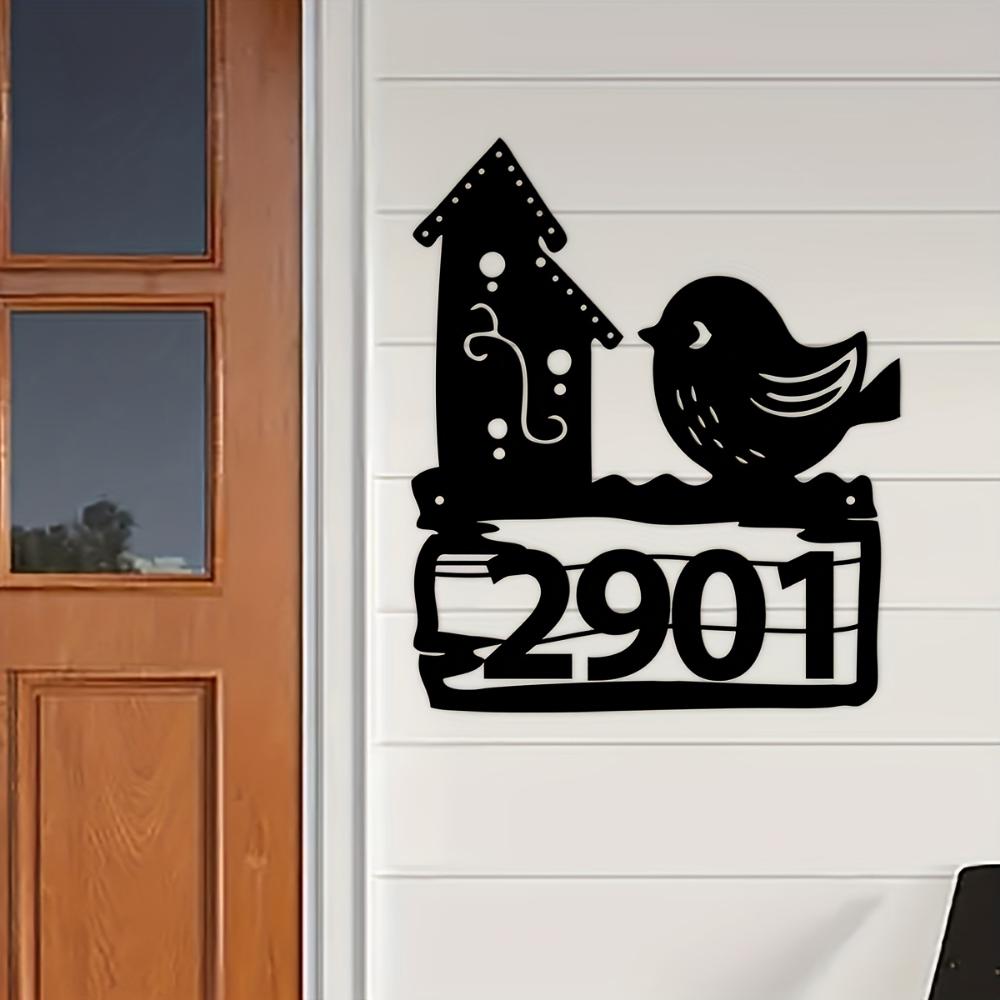 Vintage Metal Address Sign Wall Mount House Number Home Decor Durable Gift