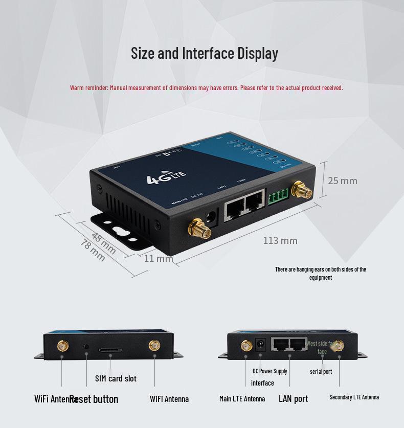 Cross-America 4G LTE Wireless Router: Eurasia Smart Full Network Access WiFi Router.