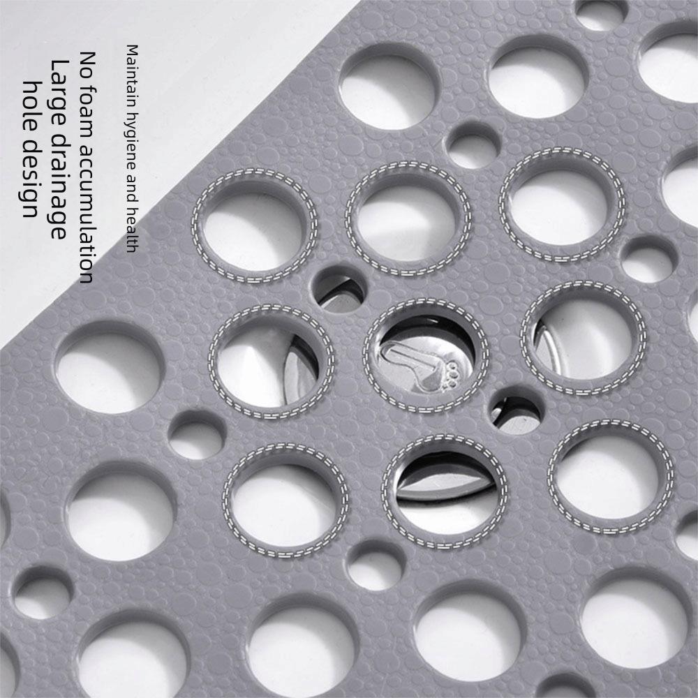 Eco Friendly Suction Cup Bath Mat Quick Drain Round Hole Bath Mat Foot Mat Shower Mat  Wet Area