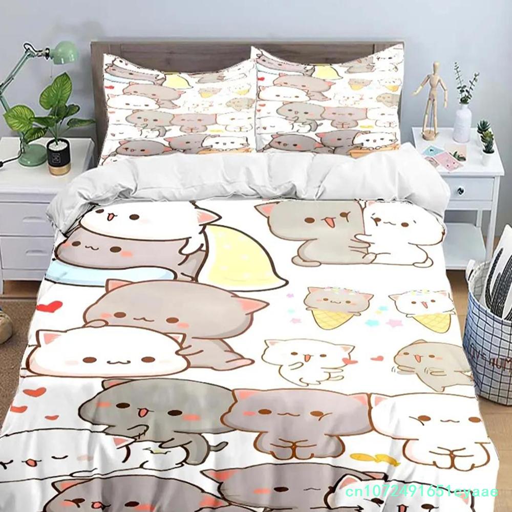 Exquisite Cartoon B-bubu Anime Digital Printing Bedding Set Duvet Cover Comforter Bed Youth Kids Girl Boys Gift Home Textiles