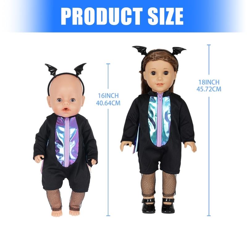 Festival Doll Outfit For 16-18Inch Figure Doll Halloween Christmas Costume Holiday Theme Clothes for Kids Pretend Play