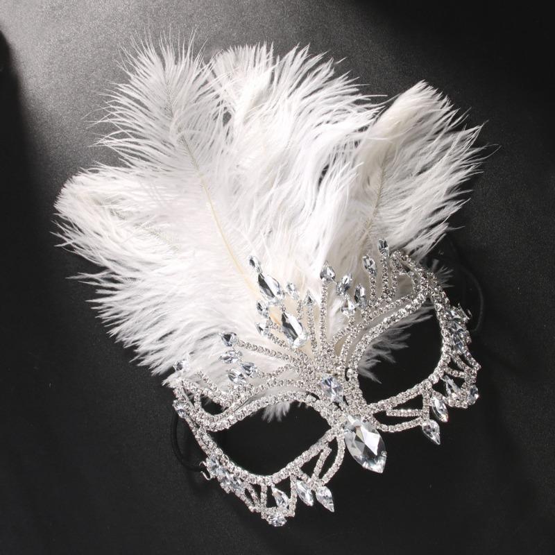 Feder Maske Übertrieben Geometrisch Hohl Diamant Maske Bühnenperformance Zubehör Damen Maske