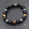 Bracelet - UEUC - Oeil de Tigre - Hématite - Obsidienne Noire - 10 mm
