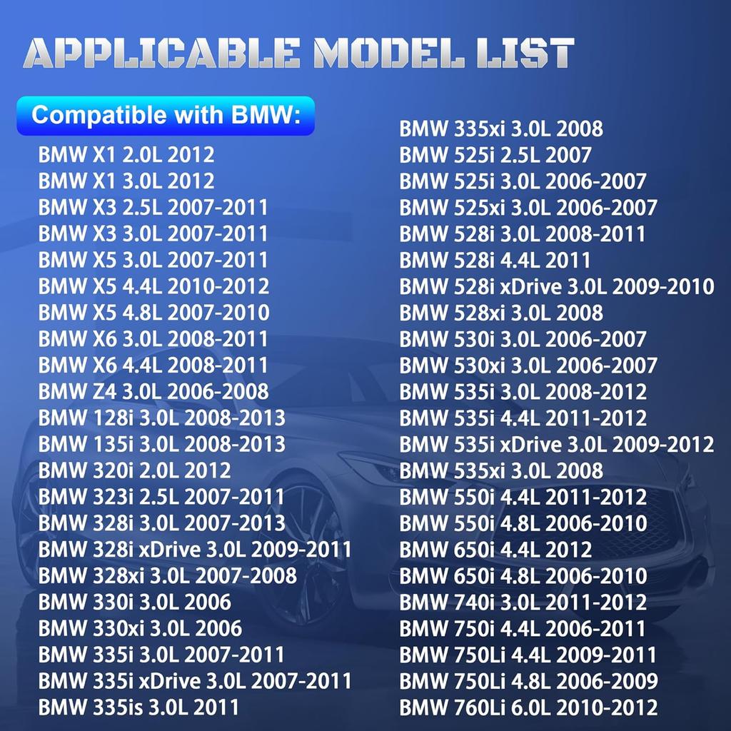Set of 2 Camshaft Position Sensor Compatible with BMW 128i 135i 325i 328i 330i 335i 528i 535i 550i 650i 750i 2007-2011 Replaces 13627525014,