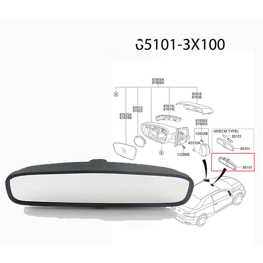 Car Interior Rearview Mirror For Hyundai Elantra Sonata Kia Forte Optima Sorento