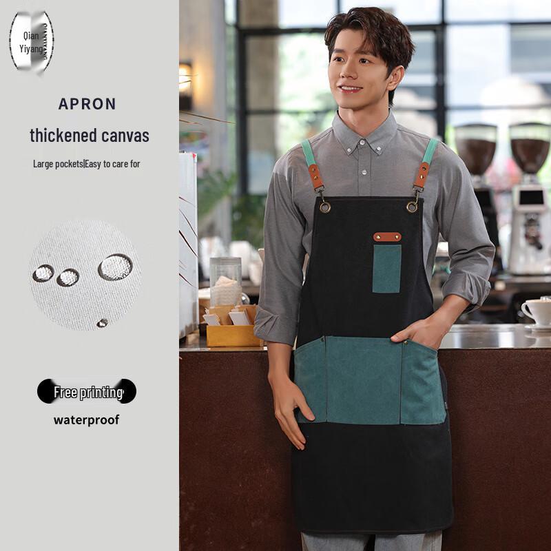 Unisex Heavy-Duty Waterproof Canvas Work Apron One Size