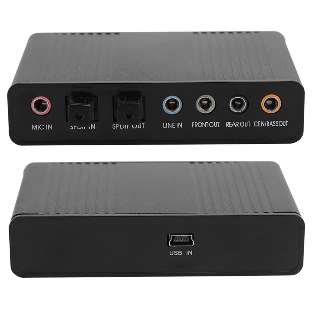 5.1 Kanal USB-Soundkarte Plug and Play Optische Audio-Soundkarte Computer-Audio