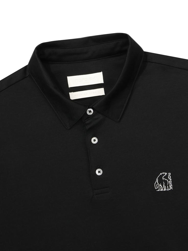 NORDISK Premium Supima Silket Polo Shirt - M_Black