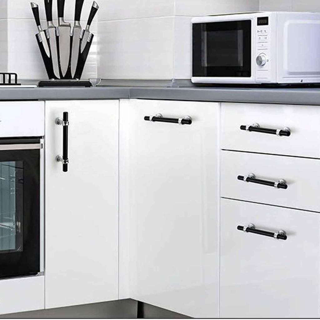 6pack Modern Stainless Steel Cabinet Pulls, Durable Drawer Handles Hardware for Kitchen Dresser Bathroom Wardrobe Door