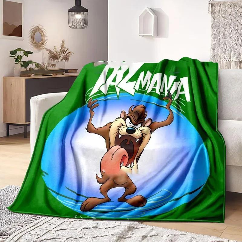 Cartoon Tasmanischer Teufel Decke Leichte Warme Überwurfdecke Weiche Niedliche Großmaul Decken Für Wohnzimmer Schlafzimmer Kinderzimmer