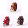 Genuine Leather Waist Belt For Women And Men With Square Buckle Casual Style For Outdoor Wear