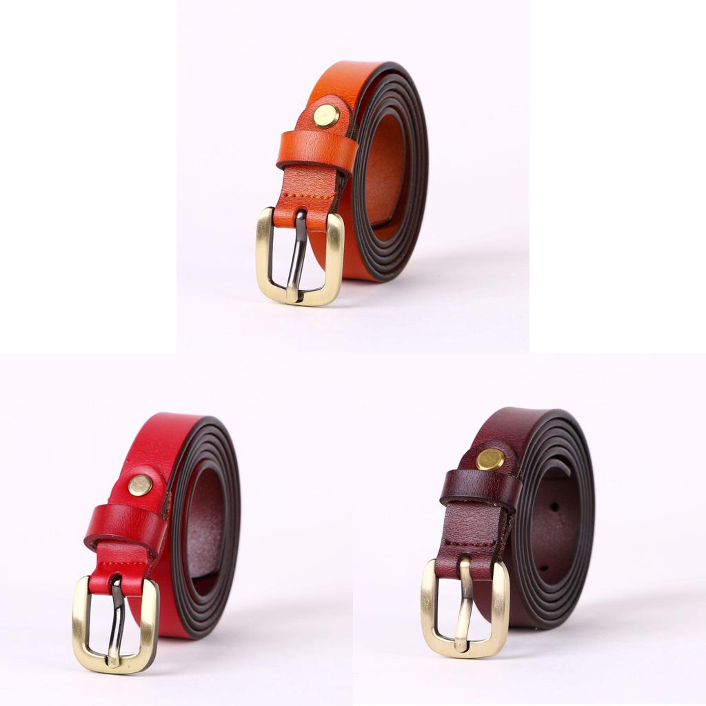 Genuine Leather Waist Belt For Women And Men With Square Buckle Casual Style For Outdoor Wear