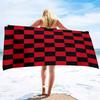 Checkerboard Print Beach Towel - Soft Absorbent Towel for Modern Style, Unique Design for Everyday Use and Comfort