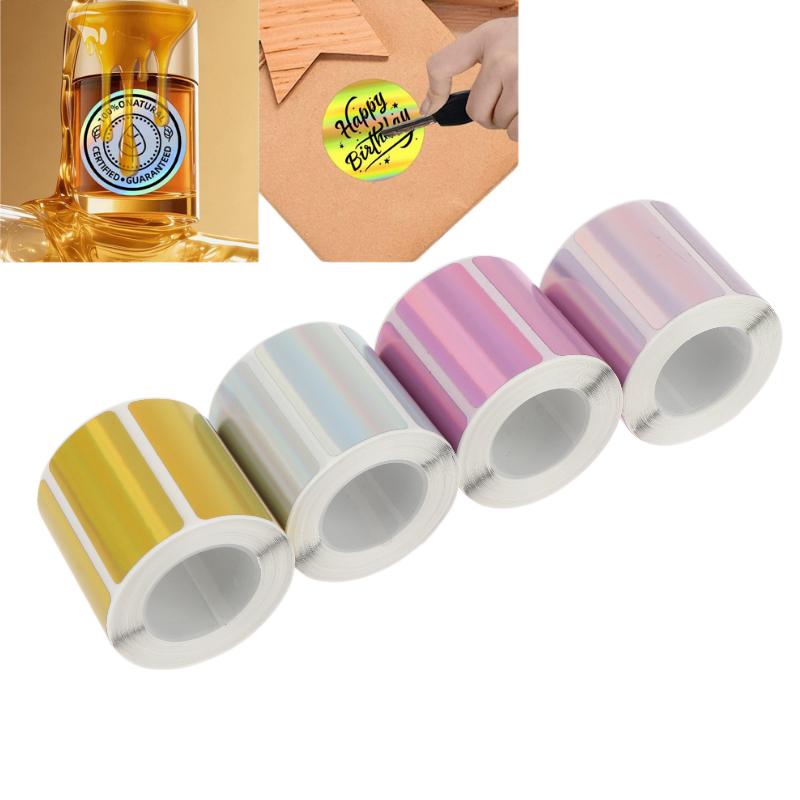 1 Roll Laser-Color Silver/Matte Silver Labels Thermal Transfer Printing Paper Round Square Sticker For M110 Printer For Phomemo