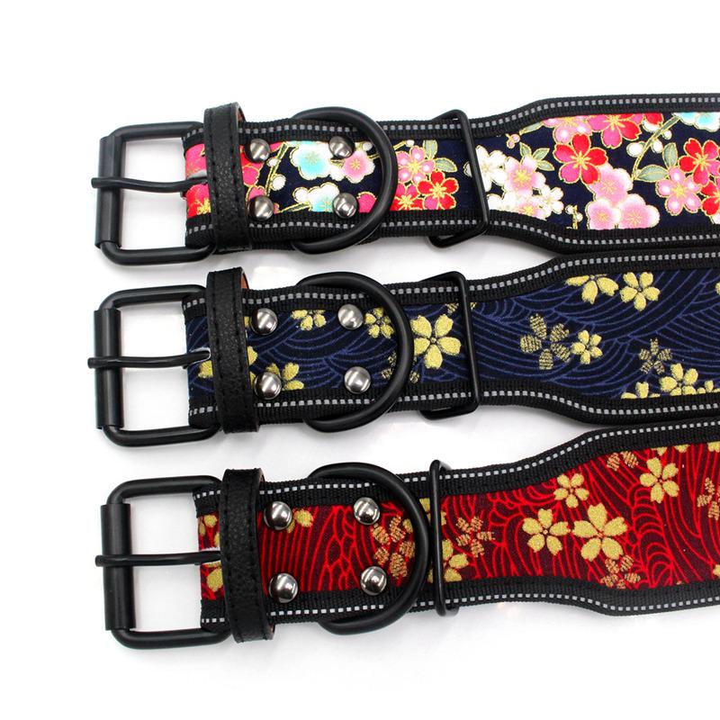 Hundehalsband Aus Nylon & Leder – Verstellbar Mit Metall-Sicherheitsschnalle, Inkl. Leine – Für Kleine Bis Große Hunde