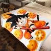 1PC Son Goku  Print Flannel Blanket, High Quality All Seasons, Home Decor, Warmth and Comfort, Perfect for Christmas Gifts