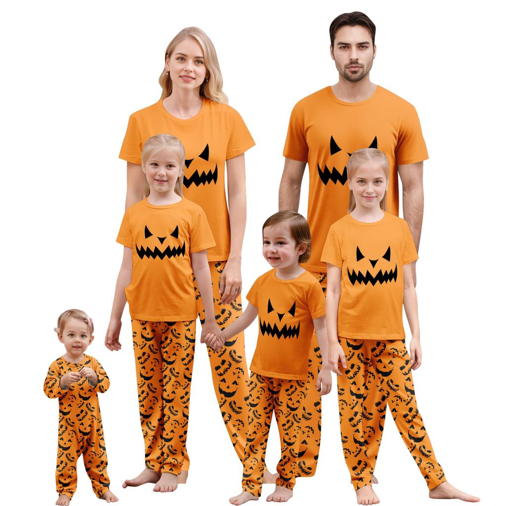 Süßes Familien-Pyjama-Set, Hauskleidung, Familien-Set Kurzarm-Oberteil und Hose