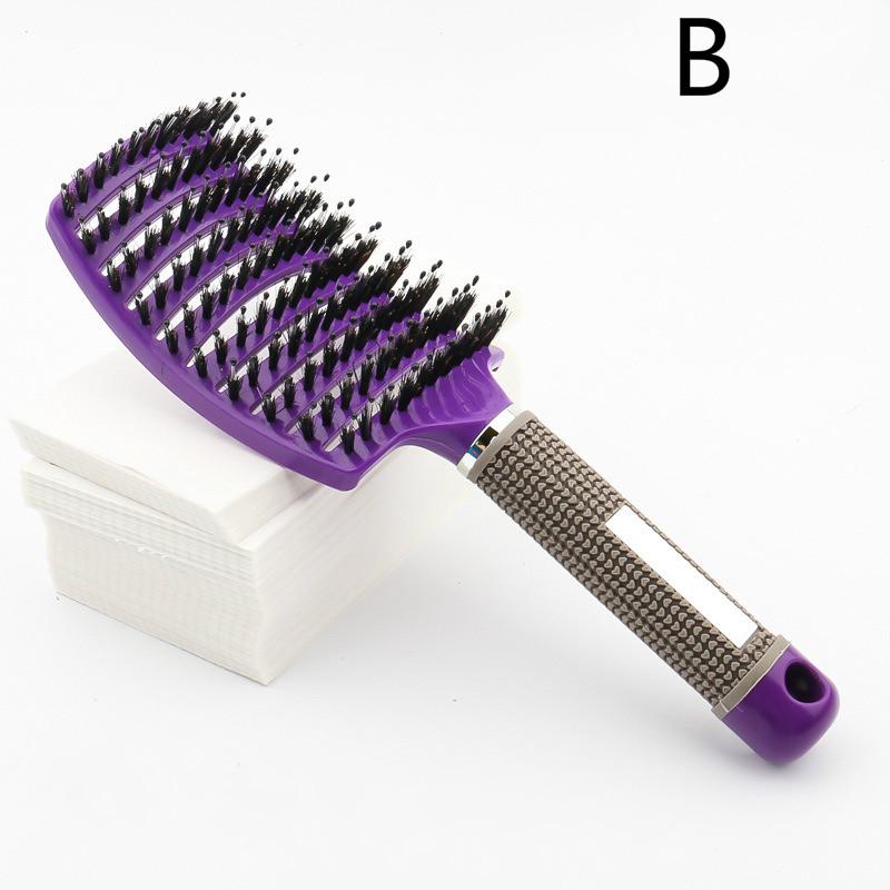 Hair Brush Scalp Massage Comb Hairbrush Bristle Nylon Women Wet Curly Detangle Hair Brush for Salon Hairdressing Styling Tools