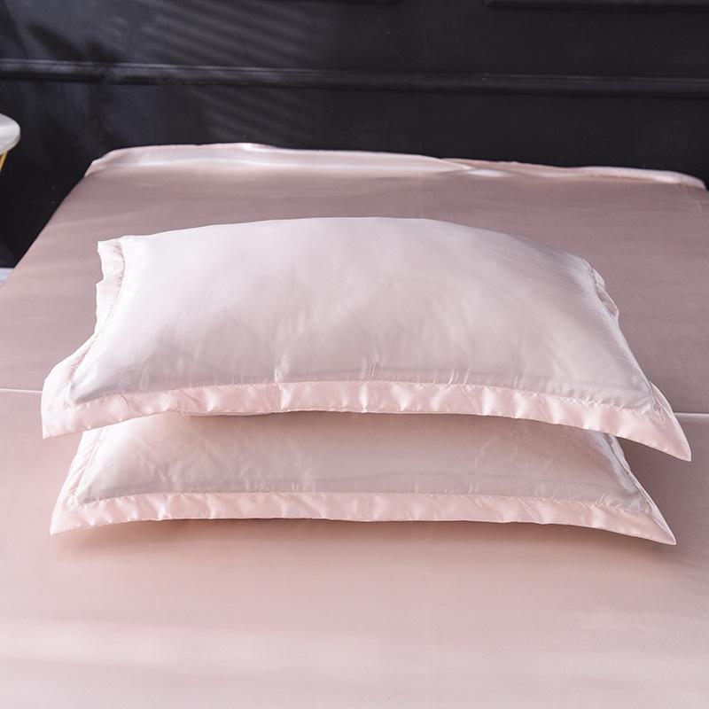 Satin Pair Silk Pillowcases Ice For Student Dormitory