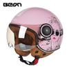 BEON Motorcycle Helmet Open Face Casco Moto Electric Scooter Helmet DOT Certified Retro Vintage Helmet Motorbike Racing Capacete