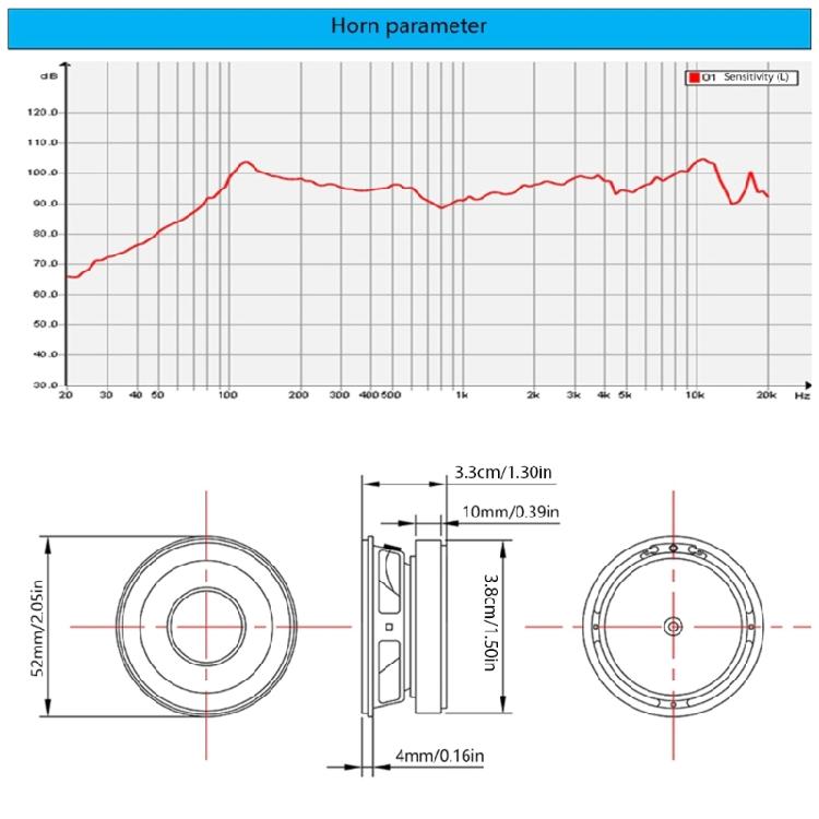 2"/52mm Round 4Ohm Woofer Unit Multimedia Magnetic Woofer with 5W Output Designing for Superior Sound Experience