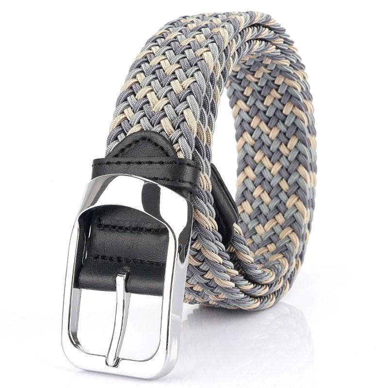 

Knitted Belt Men s Trendy Cloth Casual Elastic Waist Canvas Golf Jeans Pants Women s 105cm