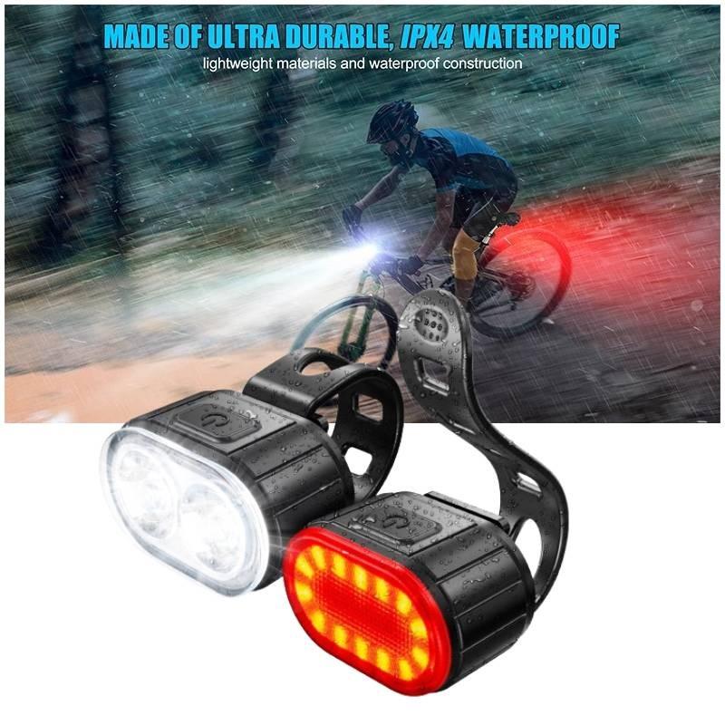Night Mountain Cycling Bike Lights High Performance Bicycle Front Rear Lamp
