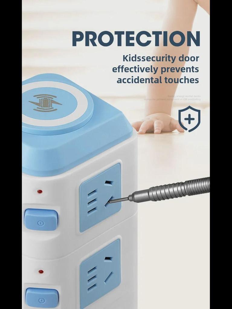 Multifunctional Vertical Wireless USB Fast Charging Board for Home