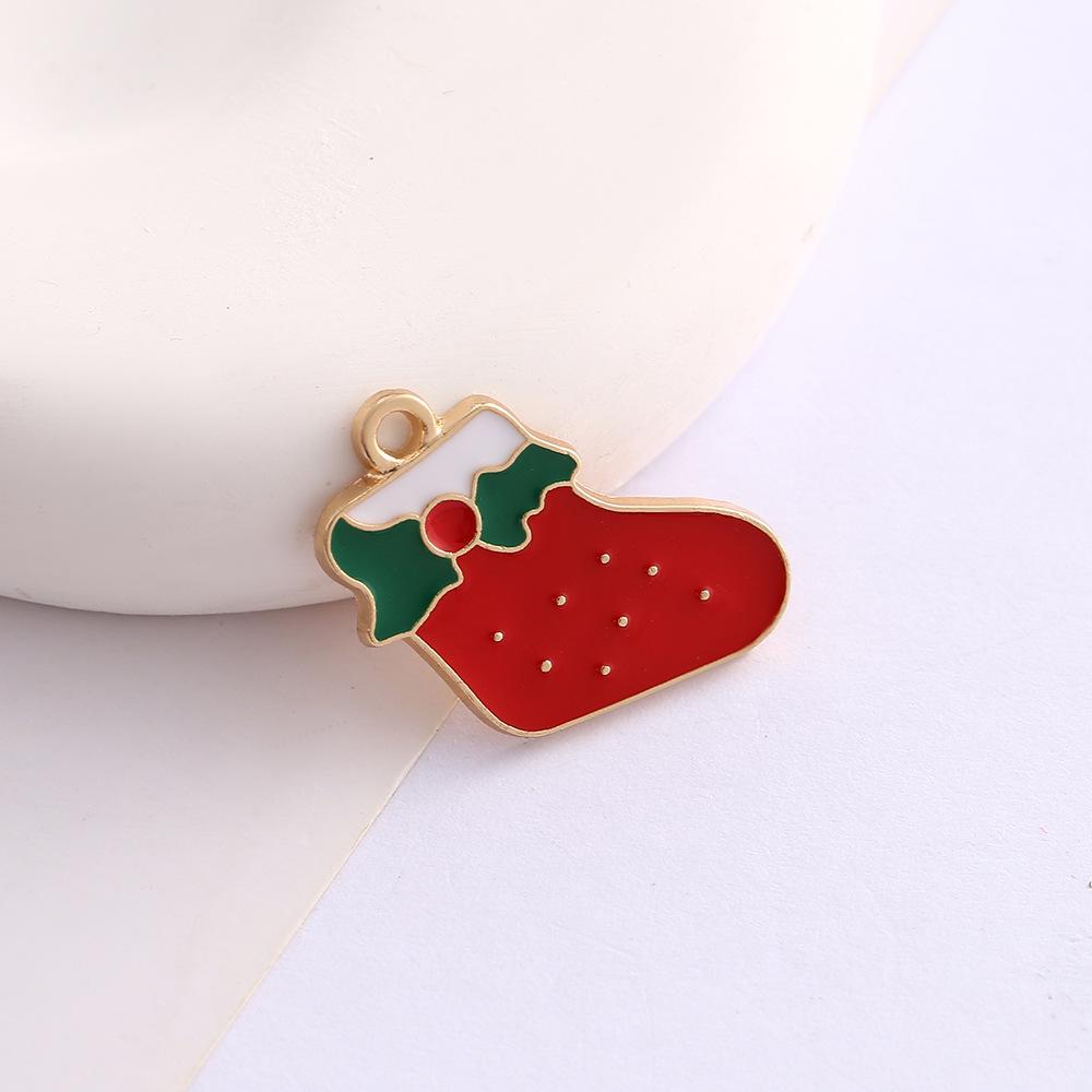Alloy Drip Cartoon Santa Snowman Bells Diy Bracelet Pendant Pendant Accessories