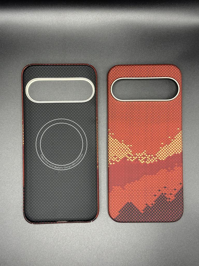 Carbon Fiber Magnetic Case for Google Pixel 10 Pro / 10 Pro XL 9 Cases Magnetic Metal Ring Ultra-thin Aramid Fiber Cover