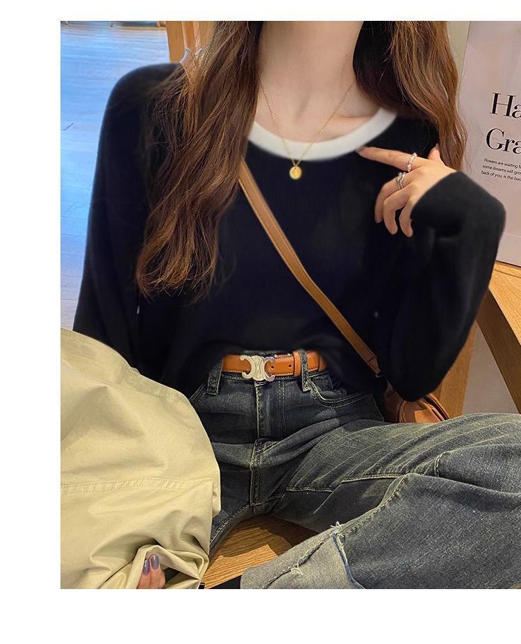 Double-Sided German Velvet Women's Warm Base Layer Top - Autumn/Winter Round Neck, Versatile Single/Dual Pieces